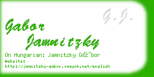 gabor jamnitzky business card